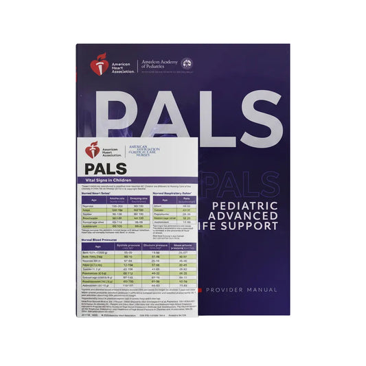 American Heart Association Pediatric Advanced Life Support Provider Manual on a purple background